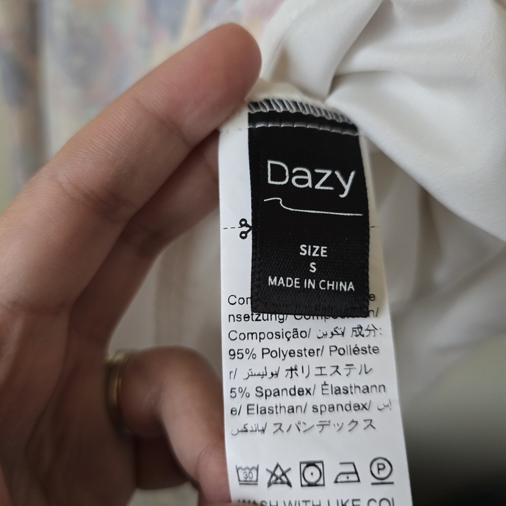 Dazy Prairie Midi Dress Women's Sz S Cottagecore Floral Lace Collar Boho Peasant - Picture 10 of 12